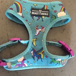Beast & Buckle Reversible Rainbow Unicorn Dog Harness